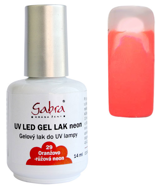 UV gel lak GABRA 29 oranžovo růžová neon 14 ml | NEHTOVÁ MODELÁŽ - Gel laky UV gel lak GABRA 29 oranžovo růžová neon 14 ml | NEHTOVÁ MODELÁŽ - Gel laky